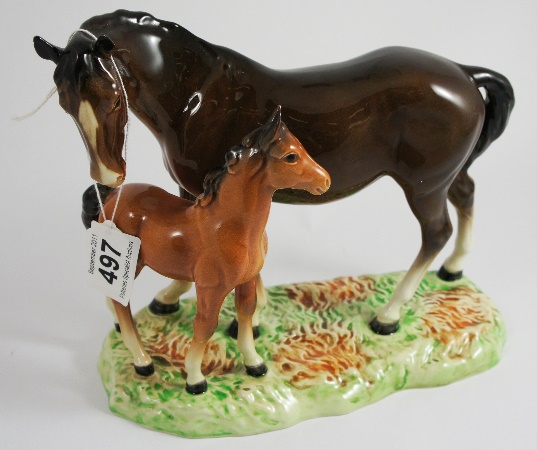 Beswick Brown Mare and Chesnut 15a53a