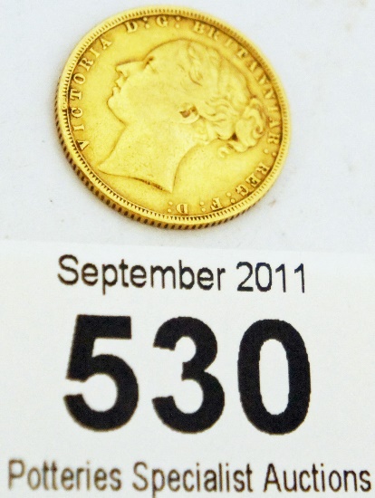 Gold Full Sovereign dated 1873 15a550