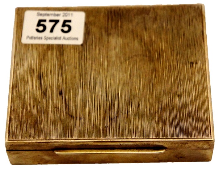 Solid Silver Cigarette Box 15a577
