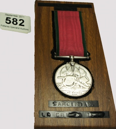 Silver 1855 Turkish Crimean Medal British