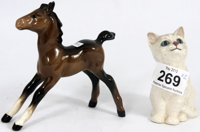 Beswick Large Foal 836 and a Royal Doulton