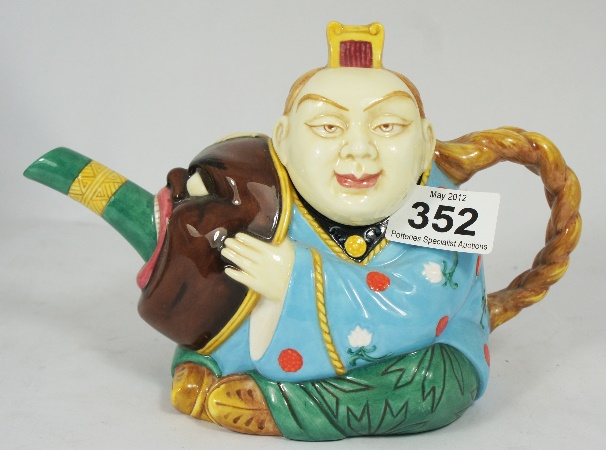 Minton Majolica Character Tea Pot Chinaman