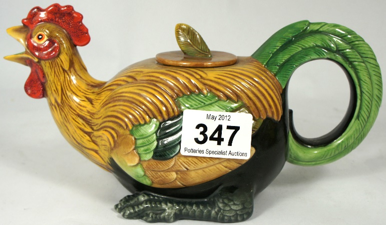 Minton Majolica Character Tea Pot Cockerel