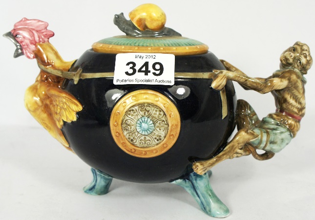 Minton Majolica Character Tea Pot