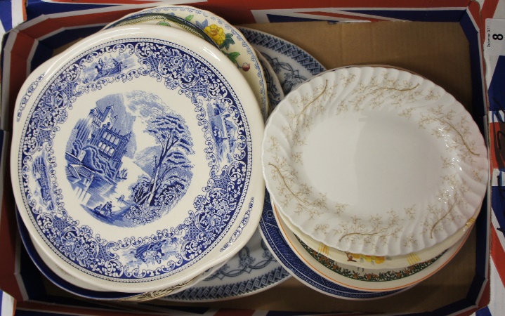 A collection of Various Blue and White