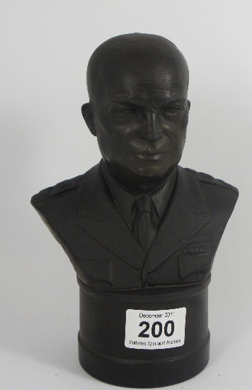 Wedgwood Black Basalt Bust of Eisenhower 15a95e