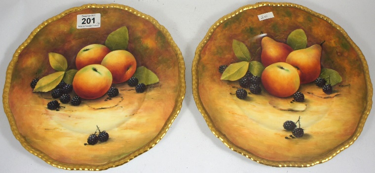Pair of Coalport Plates decorated