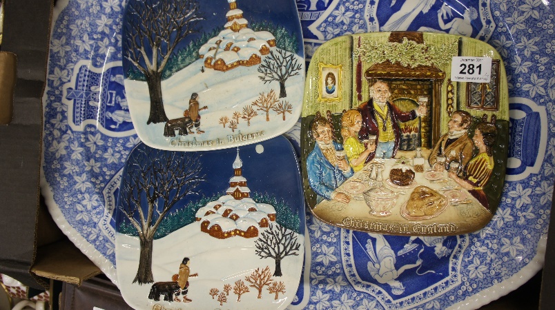 Beswick Embrossed Christmas Plates
