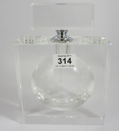 Large Crystal Bottle Square height 22cm