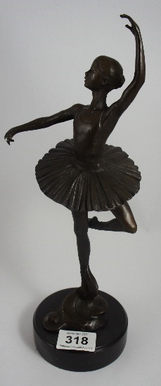 Large Bronze Figure of a Ballet 15a9b2
