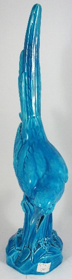 Minton Blue Majolica Model of a Magpie