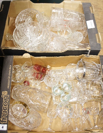 Two Trays of various Glassware