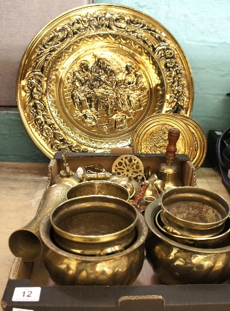 A Collection of Brassware to include 15aa22