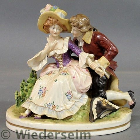 German porcelain figural group of a