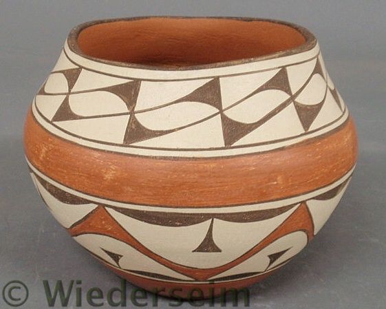 Zia Pueblo Olla pottery bowl signed 1583ee