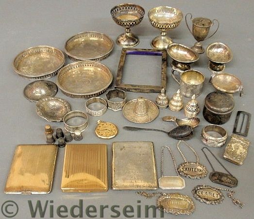 Group of silver tableware and accessories