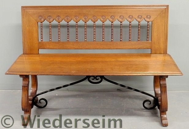 Italian walnut bench with spool 158432