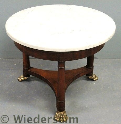 French style round marble top table