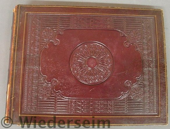 Embossed leather folio of sixty eight 15844f