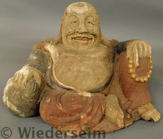 Carved seated Buddha probably 19th 15845d