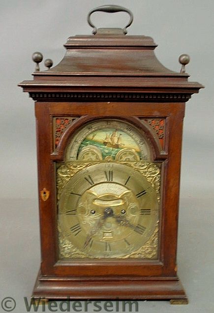 Georgian mahogany bracket clock 15846b