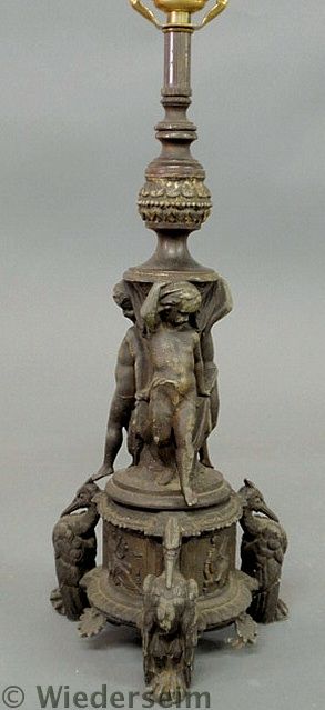 Spelter metal figural candelabra 158477