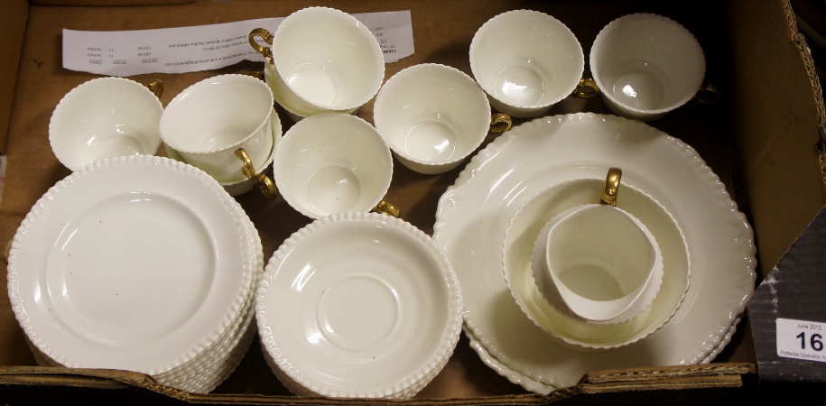 Tray of Aynsley White Tea Wares