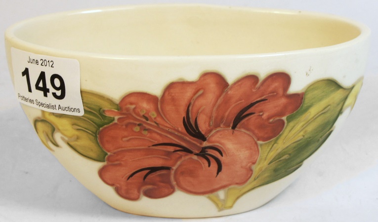 Moorcroft Oval Planter Hibiscus 1584e1