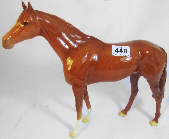Beswick Large Race Horse 1664 Chestnut 1585b1