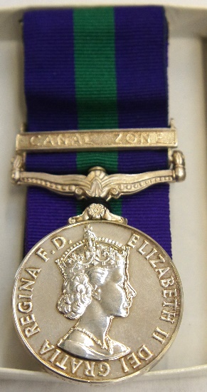 Canal Zone Medal GSM awarded to