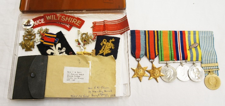 A Group of Six Medals and Artefacts