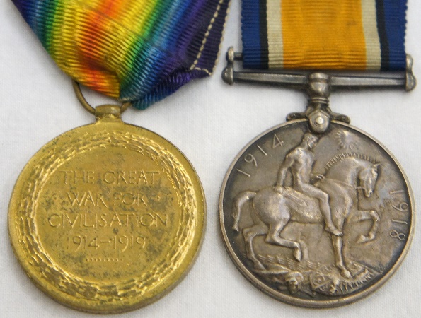 WW1 Medals consisting Two Campaign