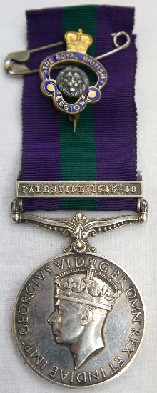 1945 48 RAF Medal with Palestine 1587ed