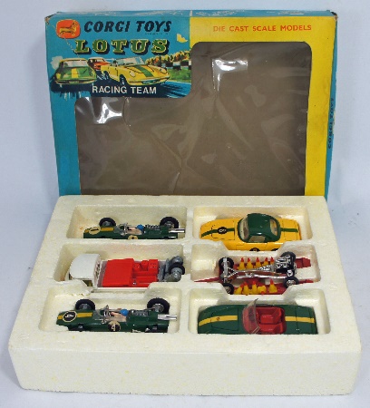 Corgi Toys boxed Lotus racing team