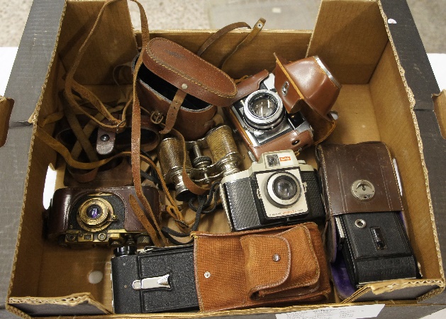 A collection of Five Vintage Cameras