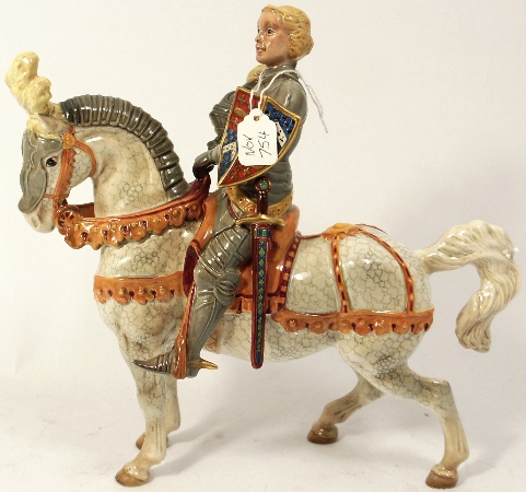 Beswick Knight in Armour on Grey Horse