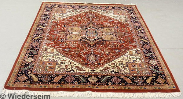 Heriz style oriental carpet red 158932