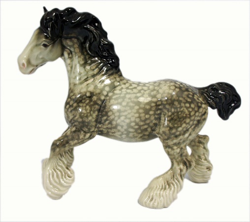 Beswick Rocking Horse Grey Cantering 15892c