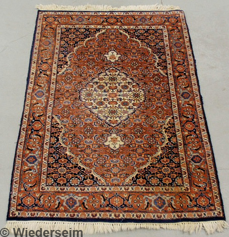Persian oriental mat red field 158937