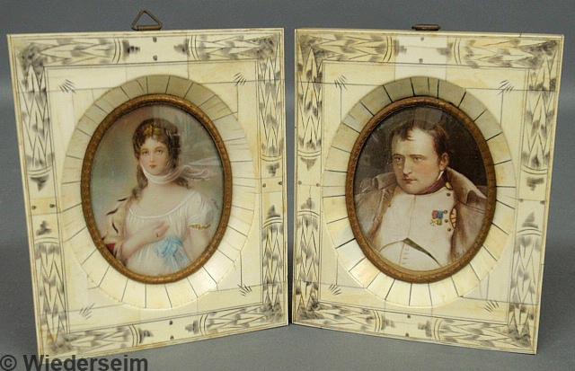 Two miniature portraits painted 158974