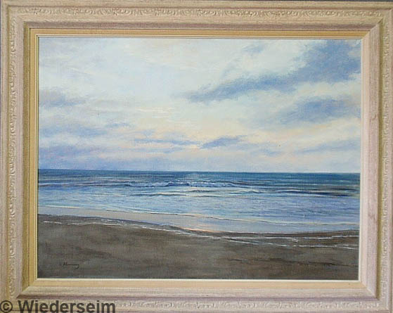 Large oil on canvas seascape painting 1589ac