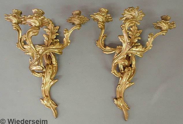 Pair of cast brass louis XVI style 1589d9