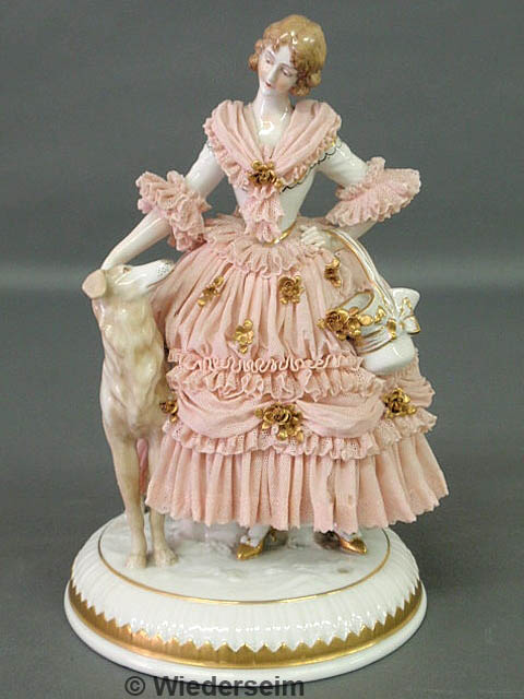 German porcelain figure of a woman 1589f5