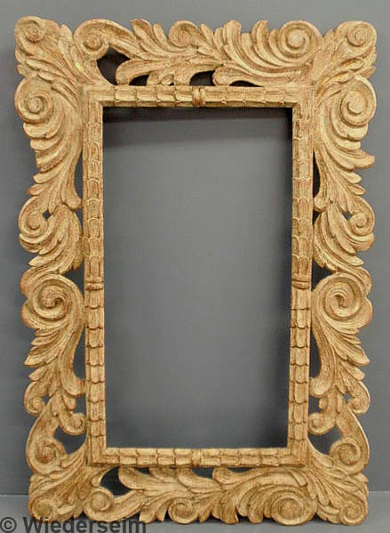 Large carved Continental frame