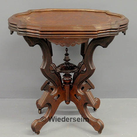 Victorian walnut occasional table.