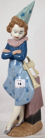 Lladro Large Figure Girl with Trumpet 158b7a