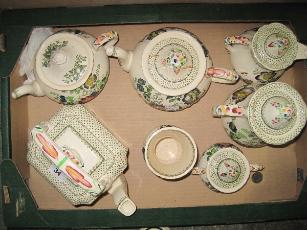 A Collection of Masons Pottery decorated