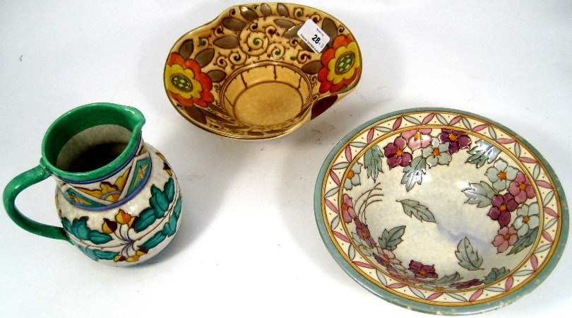 Charlotte Rhead pottery comprising