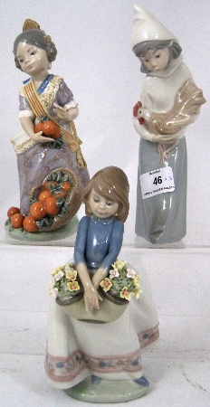 Lladro figures Girl with Oranges 158b94