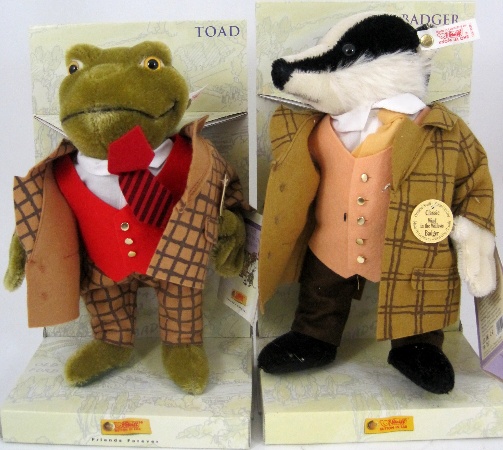 Steiff Teddy Bears Badger and Toad Boxed